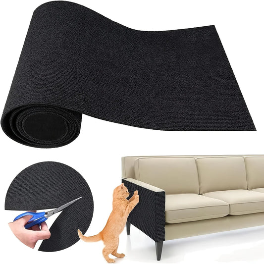 1 Piece of Self-Adhesive Cat Scratching Pad, Wear-Resistant Corner Pad, Multifunctional Self-Adhesive Carpet, Cat Climbing Frame, Cat Scratching Board, Stair Pad, Durable Furniture Protective Cover, Cuttable Sofa, Chair and Carpet Protection Cat Scratchin